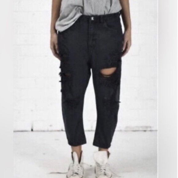 One x One Teaspoon eagles distressed crop jeans 24 - Picture 1 of 10